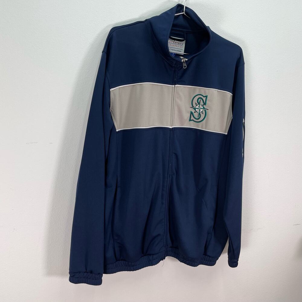 Mariners Baseball Lightweight Jacket Coat Blue Me… - image 2